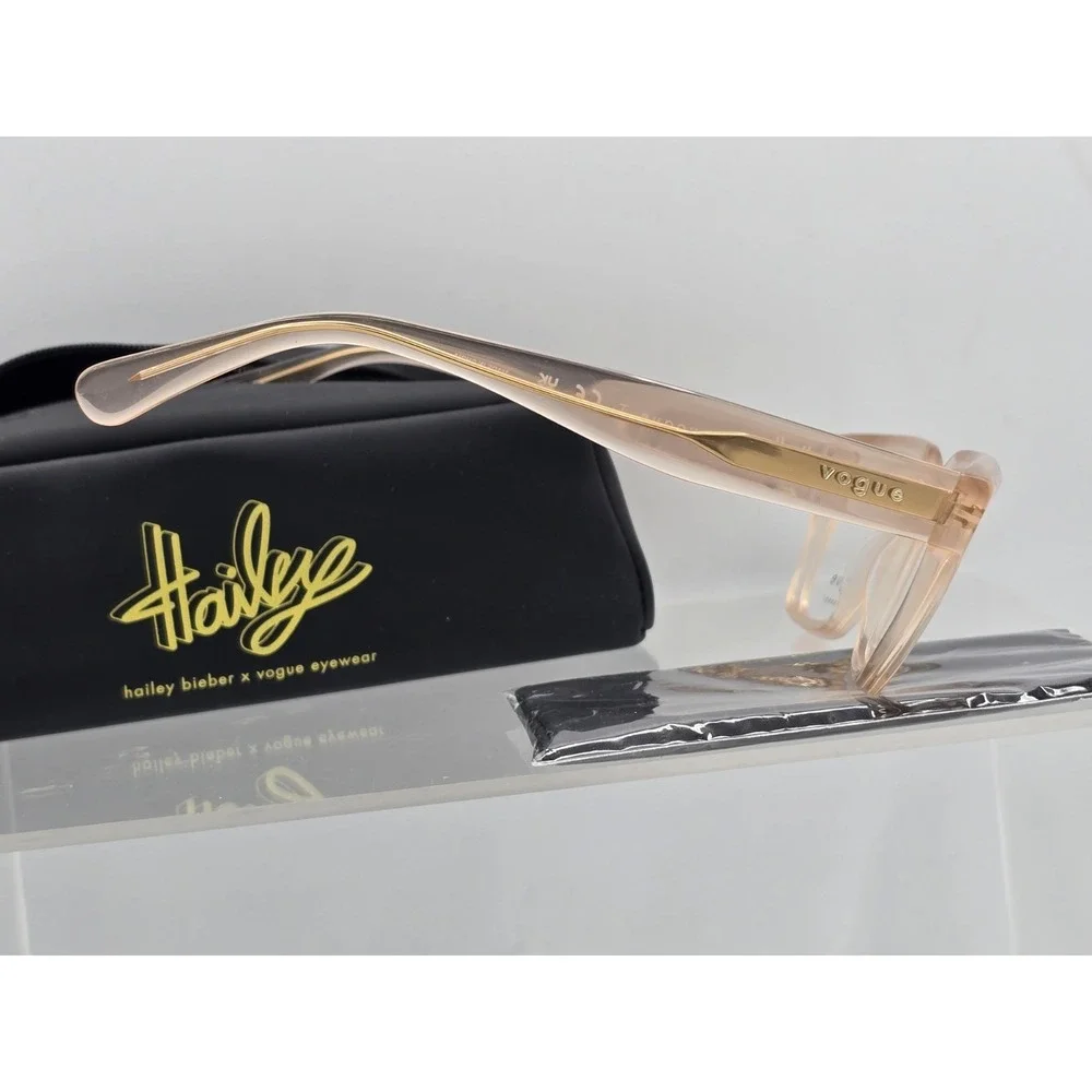 HAILEY X VOGUE VO 5511 3007 51 [] 17 140 Havana Peach Transparent Glasses Frames